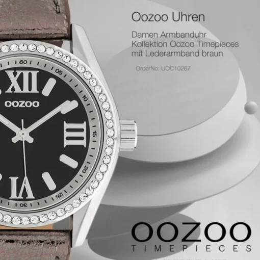 Oozoo Damen Armbanduhr Timepieces Analog Leder braun UOC10267