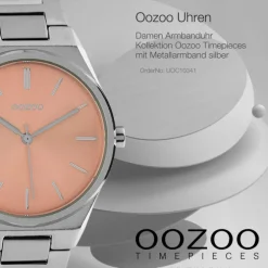 Oozoo Damen Armbanduhr Timepieces Analog Metall silber UOC10341