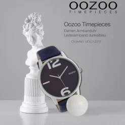 Oozoo Damen Armbanduhr Timepieces Analog Leder dunkelblau UOC10372