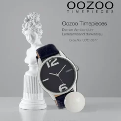 Oozoo Damen Armbanduhr Timepieces Analog Leder dunkelblau UOC10377