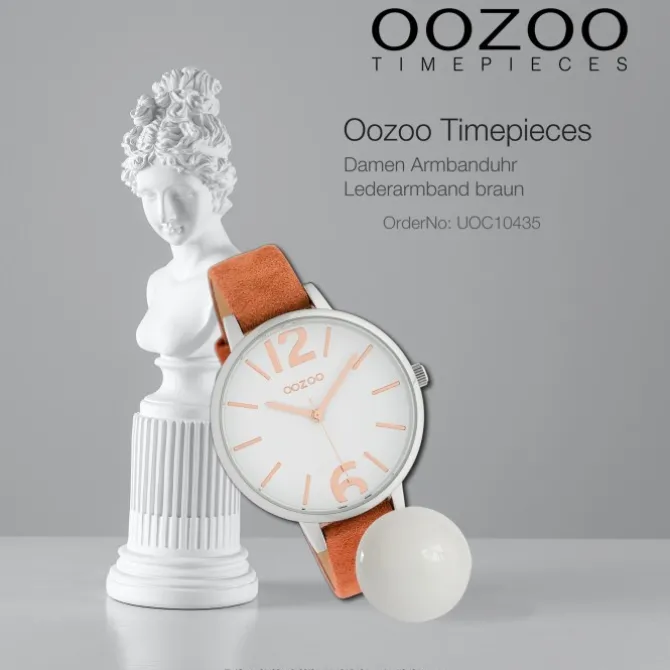 Oozoo Damen Armbanduhr Timepieces Analog Leder braun UOC10435