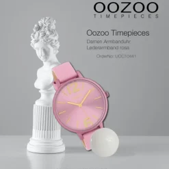 Oozoo Damen Armbanduhr Timepieces Analog Leder rosa UOC10441