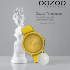Oozoo Damen Armbanduhr Timepieces Analog Leder gelb UOC10577
