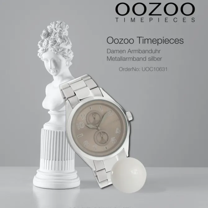 Oozoo Damen Armbanduhr Timepieces Analog Metall silber UOC10631