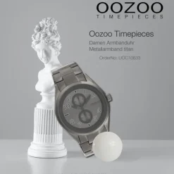 Oozoo Damen Armbanduhr Timepieces Analog Metall titan UOC10633