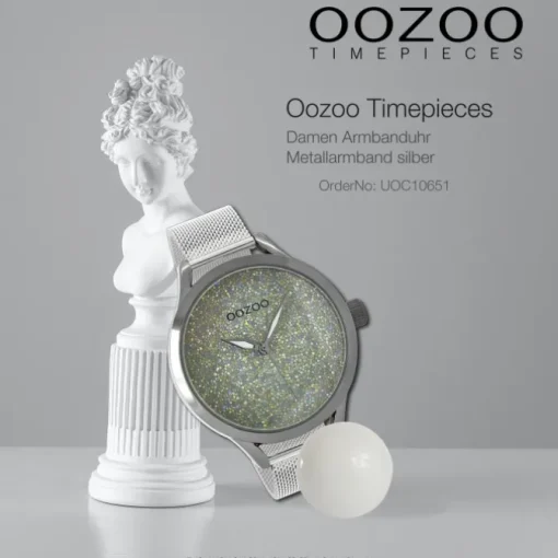 Oozoo Damen Armbanduhr Timepieces Analog Metall silber UOC10651