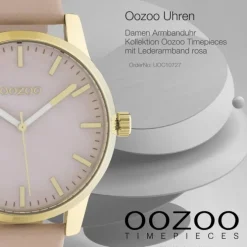 Oozoo Damen Armbanduhr Timepieces Analog Leder rose UOC10727