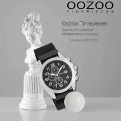 Oozoo Damen Armbanduhr Timepieces Analog Metall schwarz UOC10732