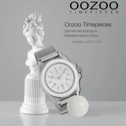 Oozoo Damen Armbanduhr Timepieces Analog Metall silber UOC10737