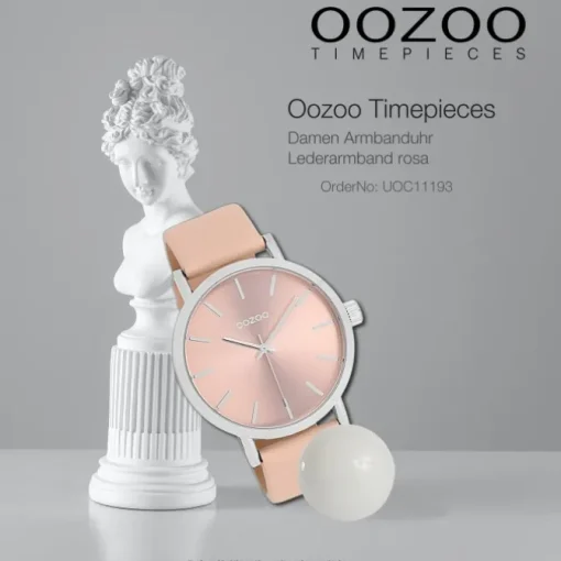 Oozoo Damen Armbanduhr Timepieces Analog Leder rosa UOC11193