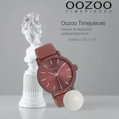 Oozoo Damen Armbanduhr Timepieces Analog Leder altrosa UOC11195