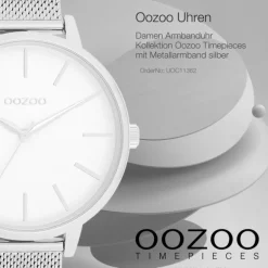 Oozoo Damen Armbanduhr Timepieces Analog Metall silber UOC11362
