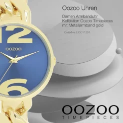 Oozoo Damen Armbanduhr Timepieces Analog Metall gold UOC11351
