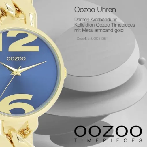 Oozoo Damen Armbanduhr Timepieces Analog Metall gold UOC11351