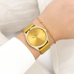 Oozoo Damen Armbanduhr Timepieces Analog Leder gelb UOC11332