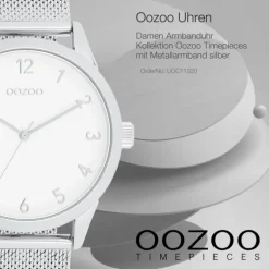 Oozoo Damen Armbanduhr Timepieces Analog Metall silber UOC11320