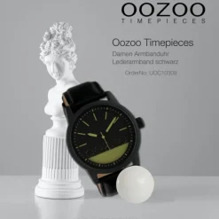 Oozoo Damen Armbanduhr Timepieces Analog Leder schwarz UOC10309