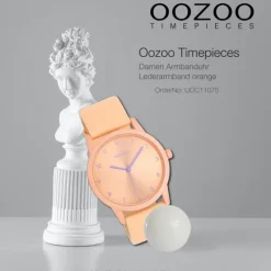 Oozoo Damen Armbanduhr Timepieces Analog Leder orange UOC11075