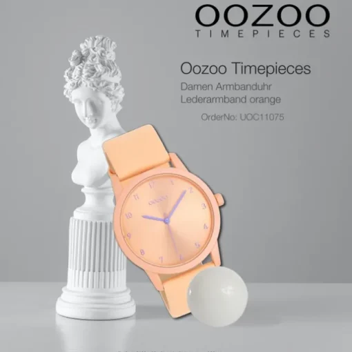 Oozoo Damen Armbanduhr Timepieces Analog Leder orange UOC11075