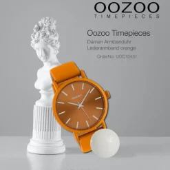 Oozoo Damen Armbanduhr Timepieces Analog Leder orange UOC10451