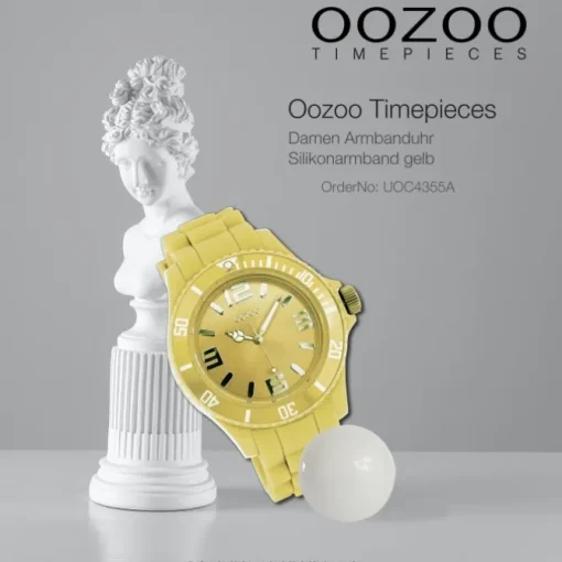 Oozoo Damen Armbanduhr Timepieces Analog Silikon gelb UOC4355A