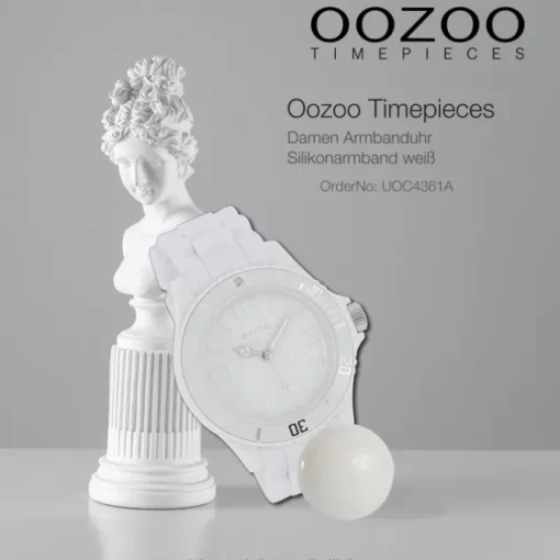 Oozoo Damen Armbanduhr Timepieces Analog Silikon weiß UOC4361A