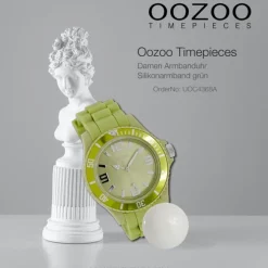 Oozoo Damen Armbanduhr Timepieces Analog Silikon grün UOC4368A