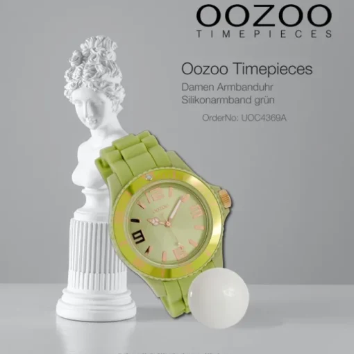 Oozoo Damen Armbanduhr Timepieces Analog Silikon grün UOC4369A