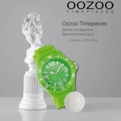 Oozoo Damen Armbanduhr Timepieces Analog Silikon grün UOC4661A