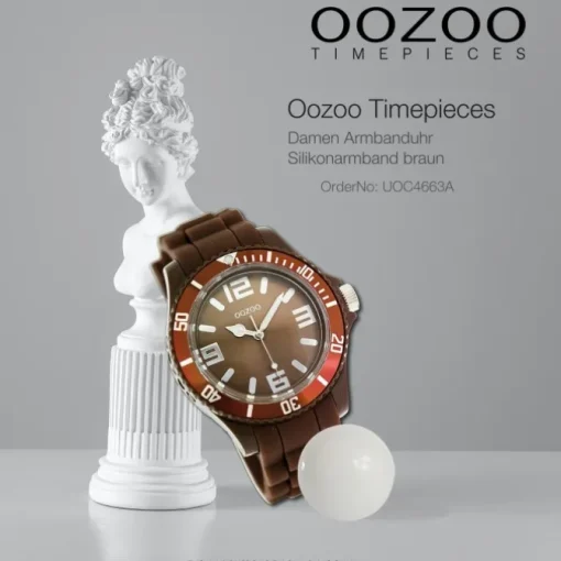 Oozoo Damen Armbanduhr Timepieces Analog Silikon braun UOC4663A