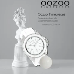Oozoo Damen Armbanduhr Timepieces Analog Silikon weiß UOC4915A