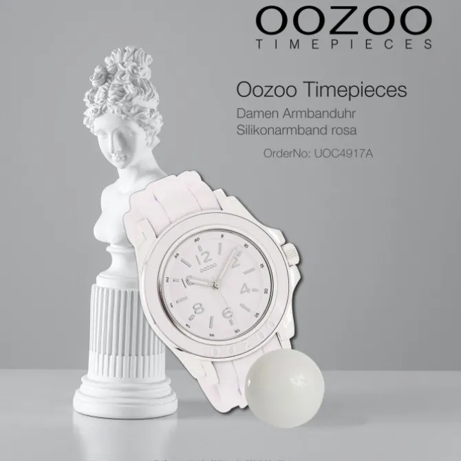 Oozoo Damen Armbanduhr Timepieces Analog Silikon rosa UOC4917A
