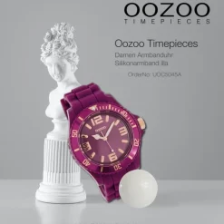 Oozoo Damen Armbanduhr Timepieces Analog Silikon lila UOC5045A