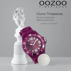 Oozoo Damen Armbanduhr Timepieces Analog Silikon lila UOC5046A