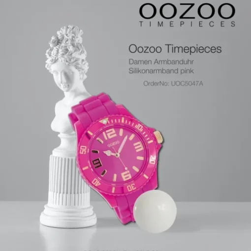 Oozoo Damen Armbanduhr Timepieces Analog Silikon pink UOC5047A