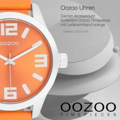 Oozoo Damen Armbanduhr Timepieces Analog Leder orange UOC1072A
