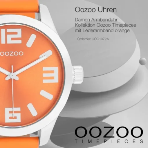 Oozoo Damen Armbanduhr Timepieces Analog Leder orange UOC1072A