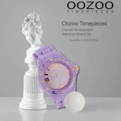 Oozoo Damen Armbanduhr Timepieces Analog Silikon lila UOC5056A