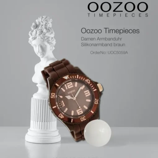 Oozoo Damen Armbanduhr Timepieces Analog Silikon braun UOC5059A