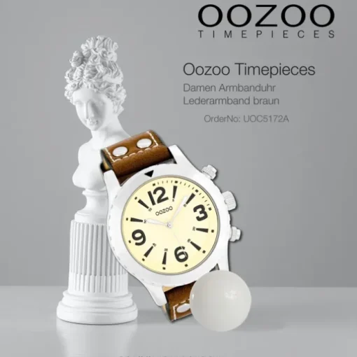 Oozoo Damen Armbanduhr Timepieces Analog Leder braun UOC5172A