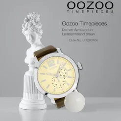 Oozoo Damen Armbanduhr Timepieces Analog Leder braun UOC6076A