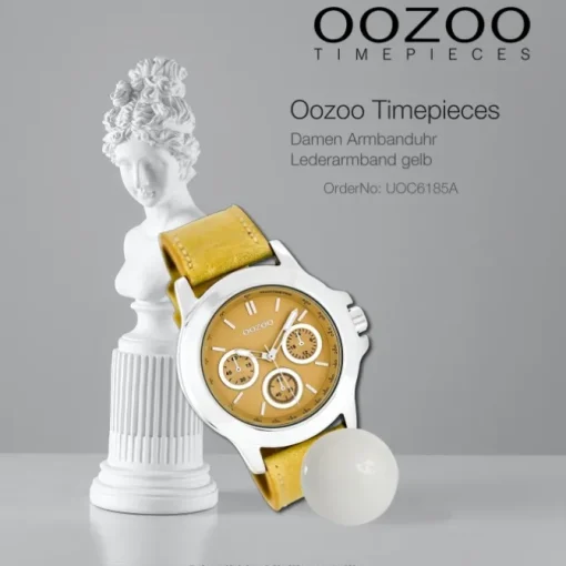 Oozoo Damen Armbanduhr Timepieces Analog Leder gelb UOC6185A
