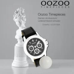 Oozoo Damen Armbanduhr Timepieces Analog Leder schwarz UOC6189A