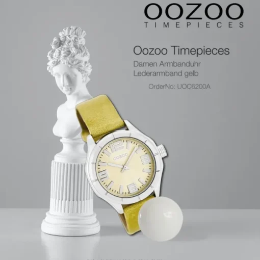 Oozoo Damen Armbanduhr Timepieces Analog Leder gelb UOC6200A