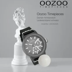Oozoo Damen Armbanduhr Timepieces Analog Leder schwarz UOC6209A