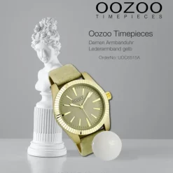 Oozoo Damen Armbanduhr Timepieces Analog Leder gelb UOC6515A