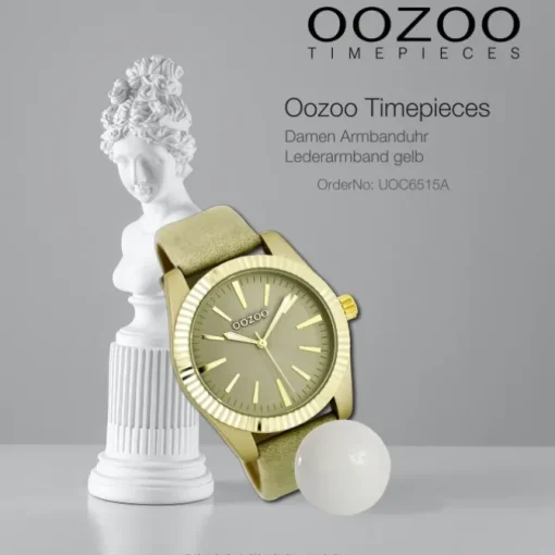Oozoo Damen Armbanduhr Timepieces Analog Leder gelb UOC6515A
