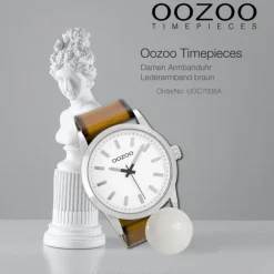 Oozoo Damen Armbanduhr Timepieces Analog Leder braun UOC7036A