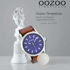 Oozoo Damen Armbanduhr Timepieces Analog Leder braun UOC7037A
