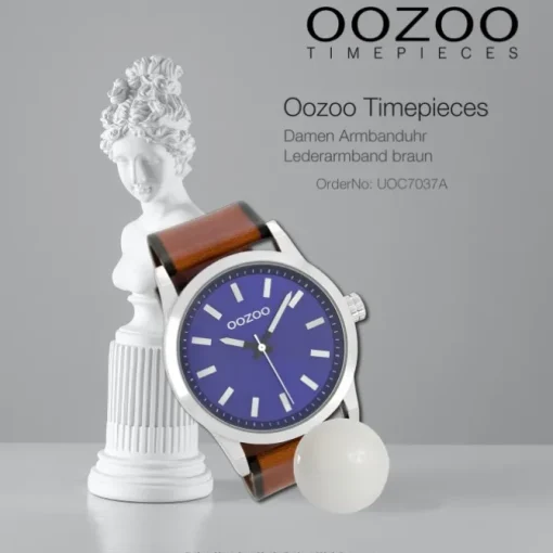 Oozoo Damen Armbanduhr Timepieces Analog Leder braun UOC7037A